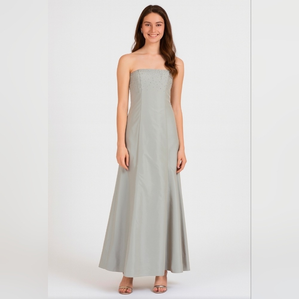 Vintage Laundry By Shelli Segal Womens Maxi Dress‎ Size 6 Color Green Y2K 90s